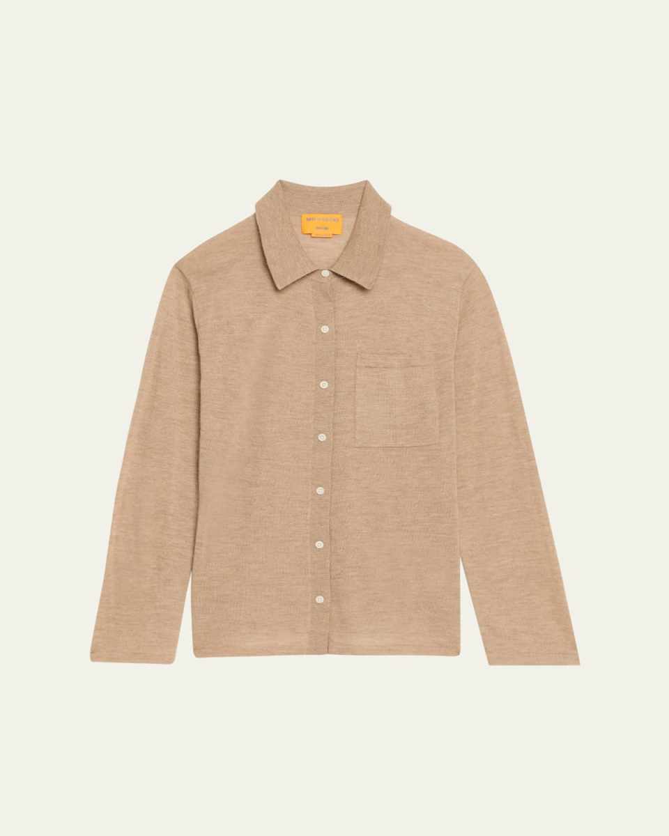 Showtime Cashmere Collared Button-Front Shirt